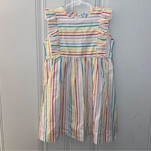Eyelet & Ivy Rainbow Girl’s 5 Primary Striped School Dress preppy back to school